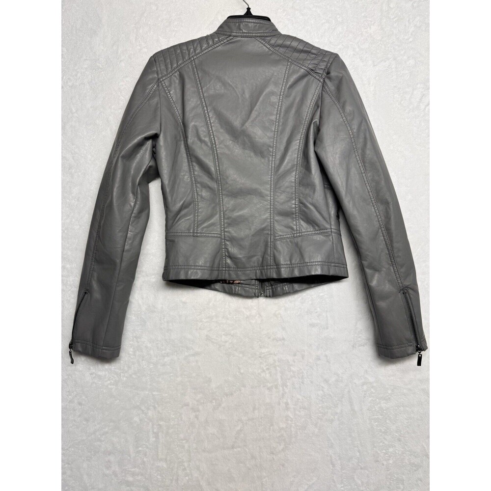 Therapy Jacket Women's Size M Gray Full Zip Pockets Lined Leopard - Picture 7 of 13